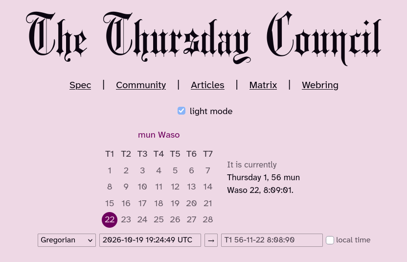 Spotlight: Thursday Council